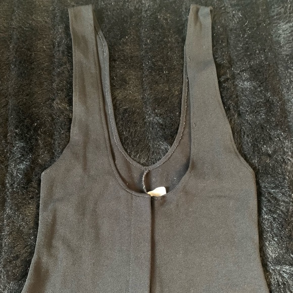 Vintage 90’s Moda Intl Black Jumpsuit Sz Small Pre-Owned 95% Nylon 5% Spandex - Picture 4 of 12